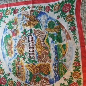 Colorado vintage souvenir scarf
